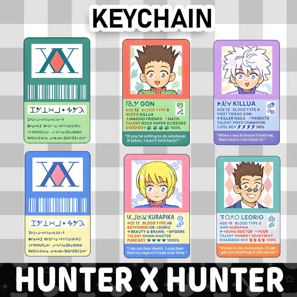 Ganci / Gantungan Kunci   ANIME HUNTER X HUNTER LICENSE