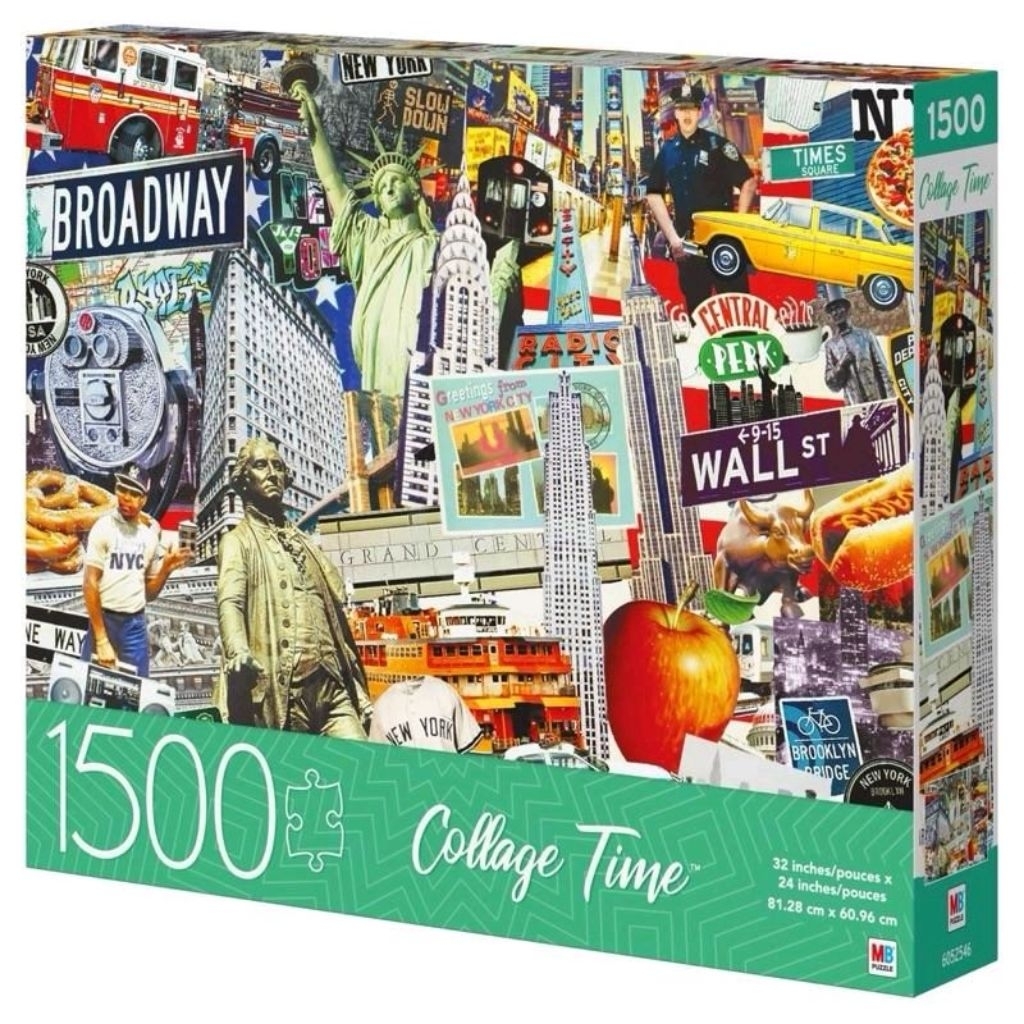 jigsaw puzzle 1000 pcs premium quality Milton Bradley Collage Time