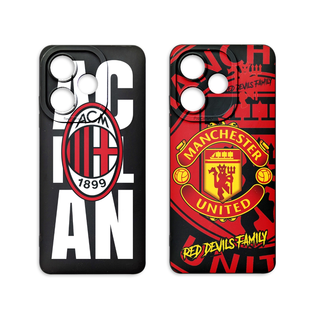 Case Casing Ip 16 15 14 13 12 11 X Xr Xs Pro Max Motif Club Bola Bahan Silikon Tpu Lentur