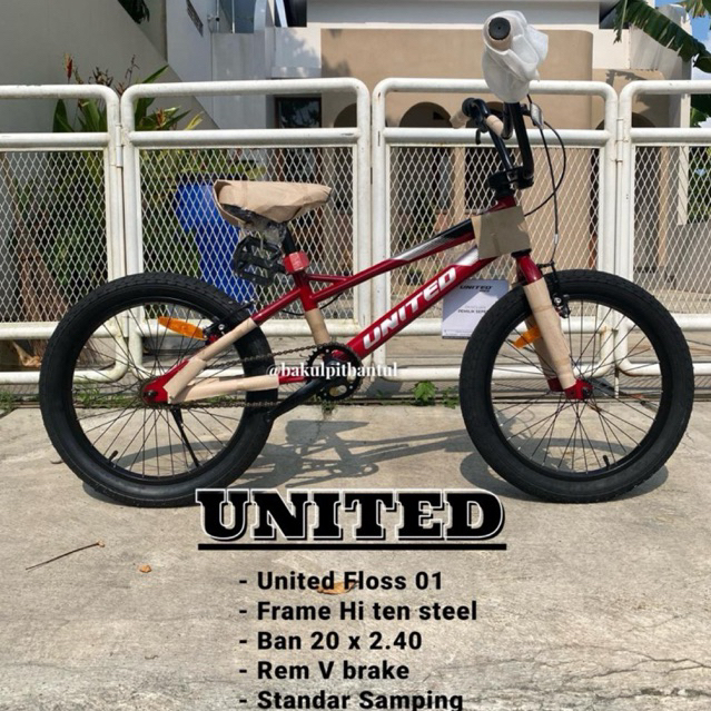 (Khusu Instan ) Sepeda BMX ring 20 United  Floss 01 | Sepeda BMX united Floss 01 Ukuran 20 inch