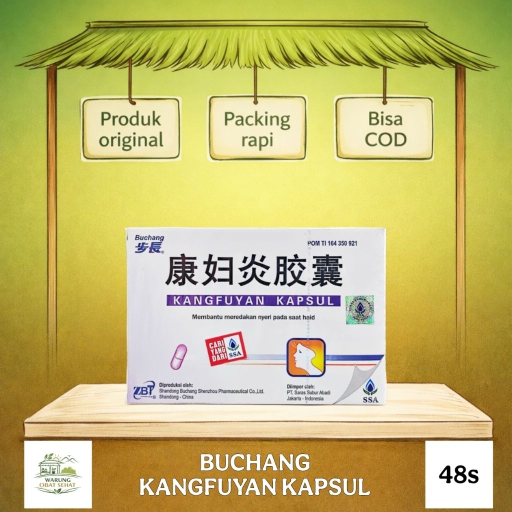 Buchang Kangfuyan Kapsul Obat Herbal China Untuk Nyeri Haid Tidak Teratur Radang Vagina Radang Rahim