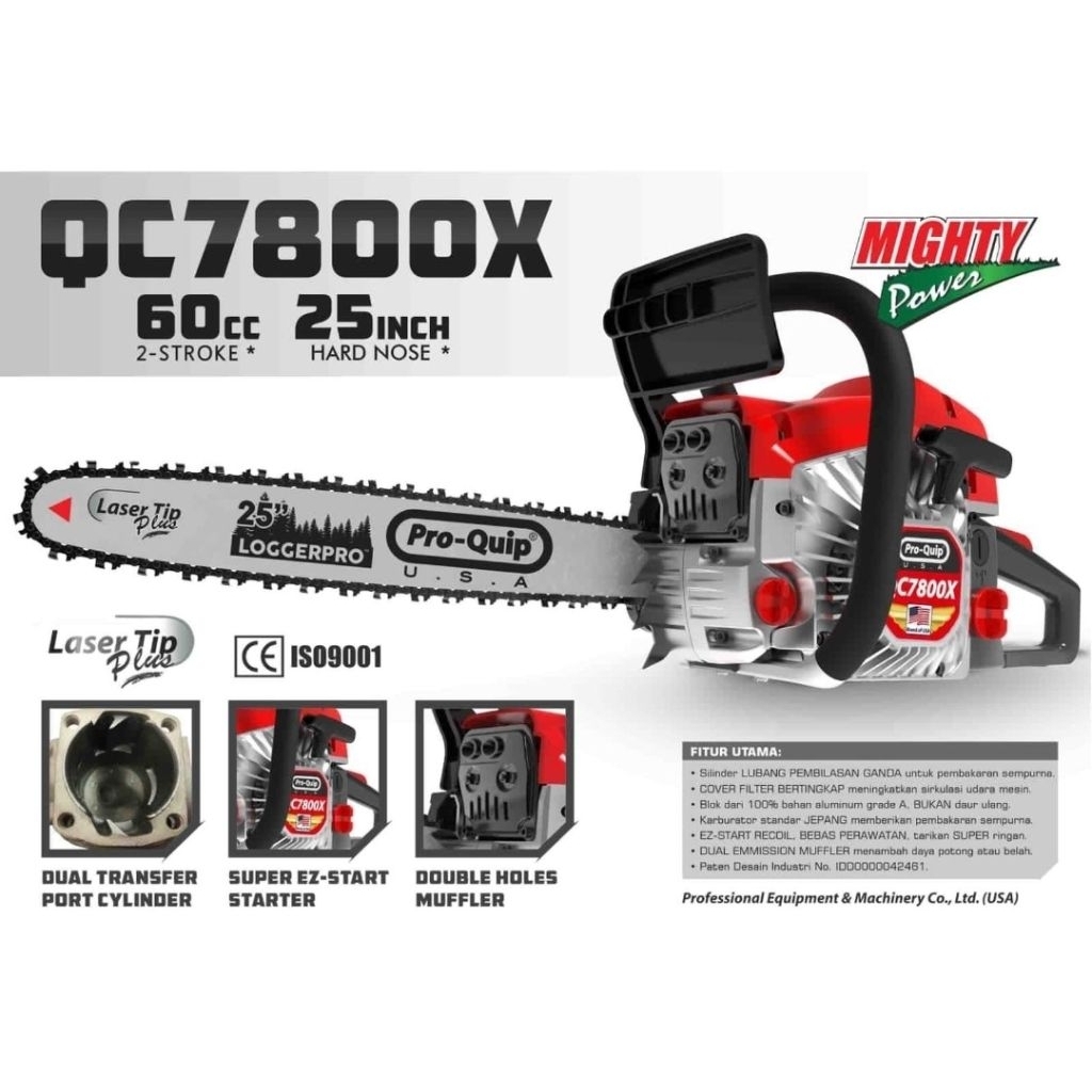 CHAINSAW PROQUIP QC-7800 X C/W BAR 25"