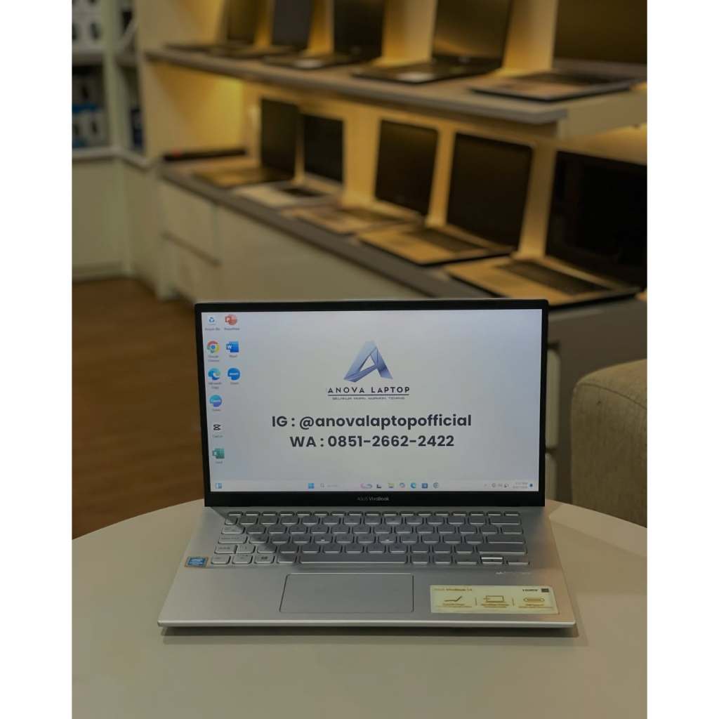 LAPTOP ASUS VIVOBOOK X412UA DENGAN INTEL PENTIUM GOLD RAM 4 SSD 128