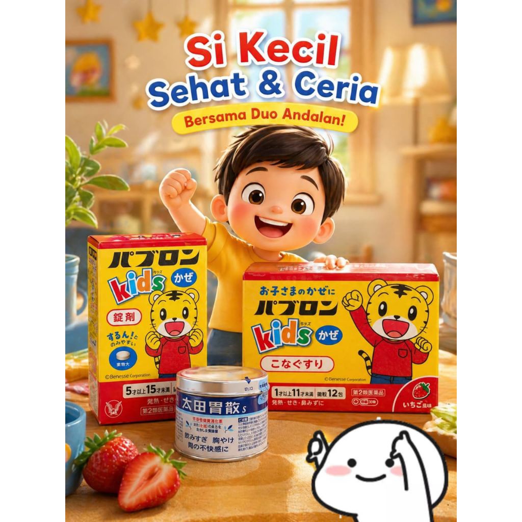 serbuk obat demam batuk pilek anak strawberry | ohtaisan