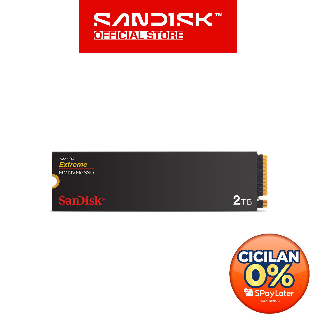 SANDISK SSD Internal Extreme M.2 2TB NVMe PCIe Gen 4.0 (Up to 5150MB/s)