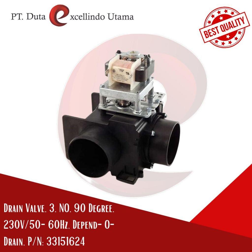 Drain Valve, 3, NO, 90 Degree, 230V/50-60Hz, Depend-O-Drain, P/N: 33151624