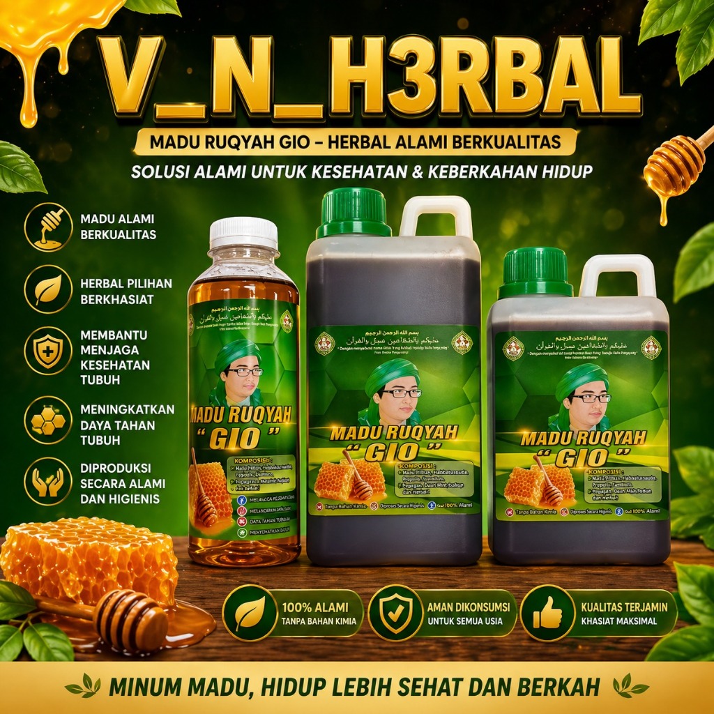 PROMO Madu Gio Madu Asma Gus Idris 500ML/1KG Berkhasiat Tinggi Bisa Bayar Di Tempat