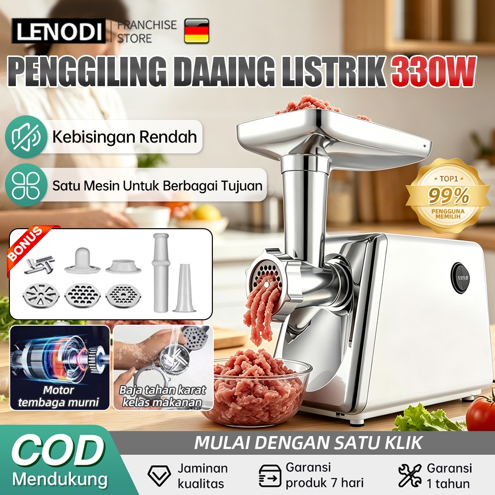 Mesin Giling Penggiling Daging Meat Grinder 300W 220V Dengan Daya Besar Serbaguna Mesin Gilingan Dag