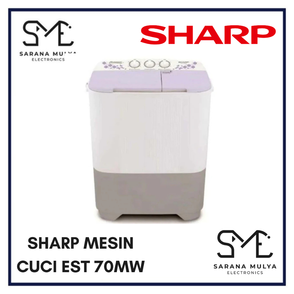 SHARP MESIN CUCI 2 TABUNG EST - 70 MW - MESIN CUCI 7 KG
