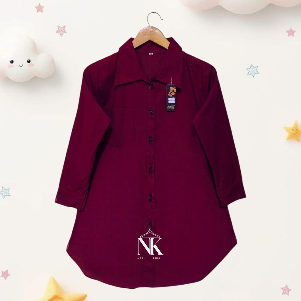 Tunik Anak Tanggung Usia 7-14 Tahun Bahan Katun Jepang Model Simpel Polosan