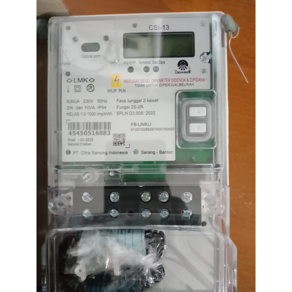 KWH meter merk Sanxing 5/60A Pascabayar