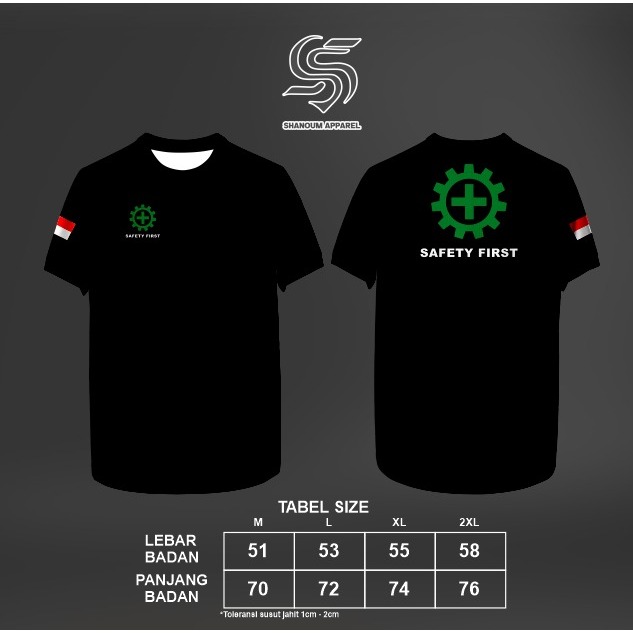Kaos Olahraga Safety | Baju SAFETY FIRST Jersey Seragam Guru Baju Olahraga Safety Pendek