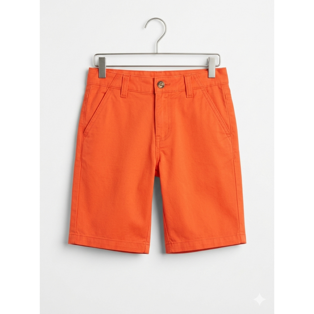 Celana Pendek Chino Anak Laki-laki Usia 5 Tahun Warna Orange Polos Merk Crazy8 Sisa Ekspor Original
