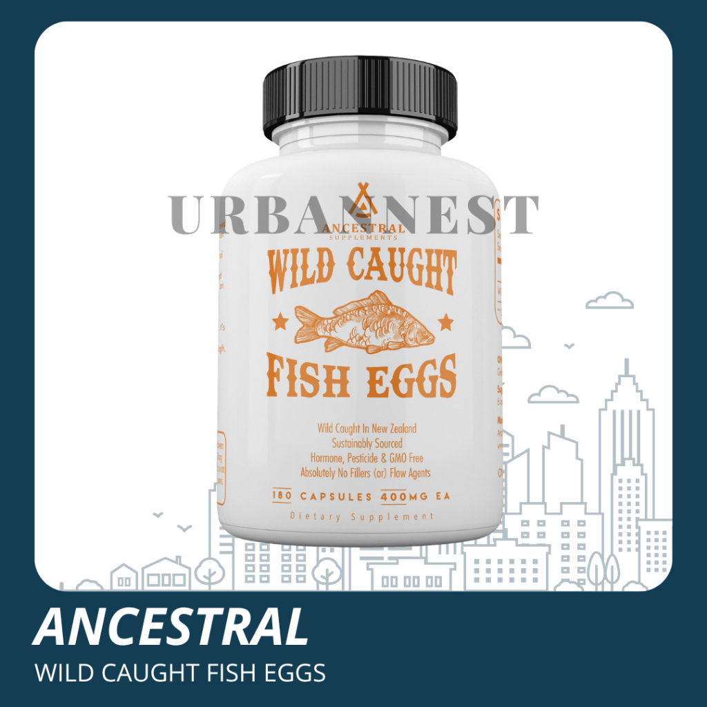 Wild Caught Fish Eggs Ancestral Supplements 180 kapsul DHA EPA Omega 3 vitamin A D E K Hormone balan