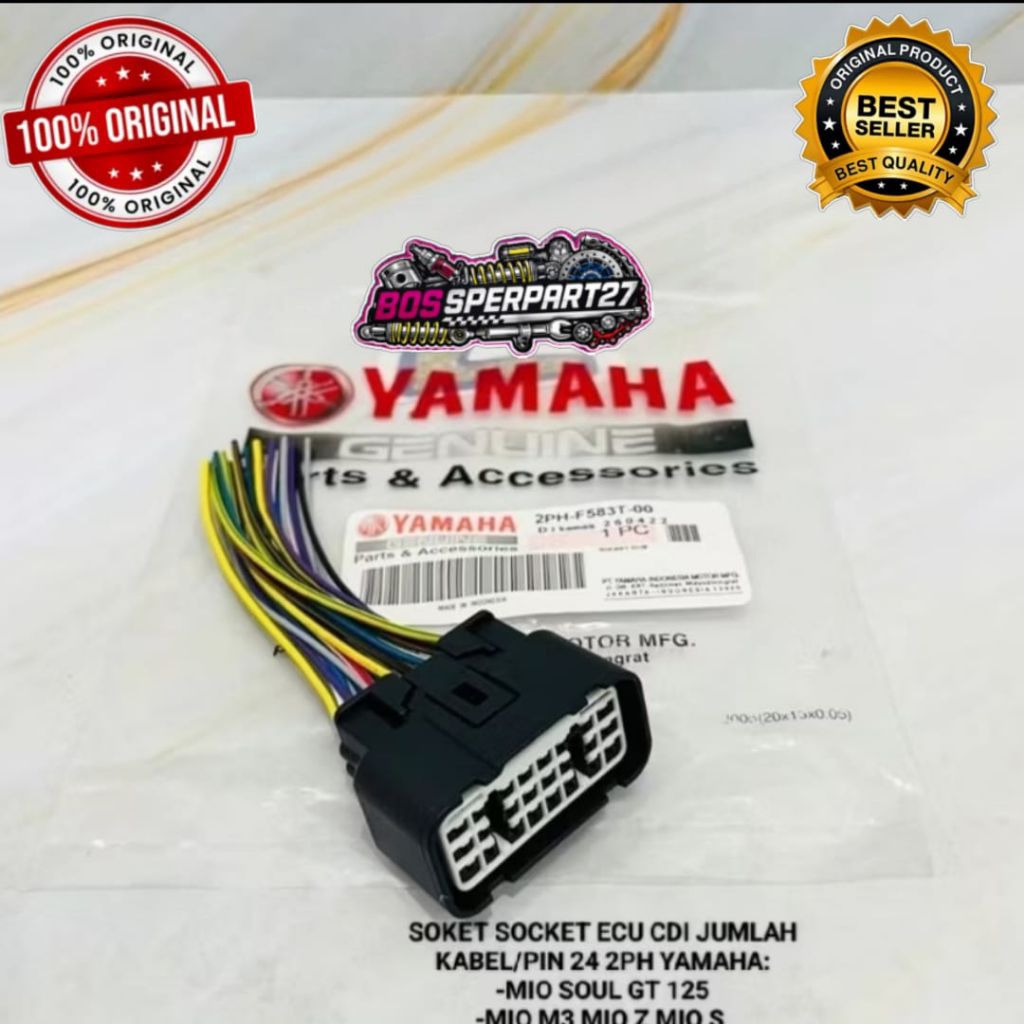 SOKET ECU CDI 2PH MIO M3 MIO SOUL GT 125 FINO 125 KABEL 24 ORIGINAL YAMAHA