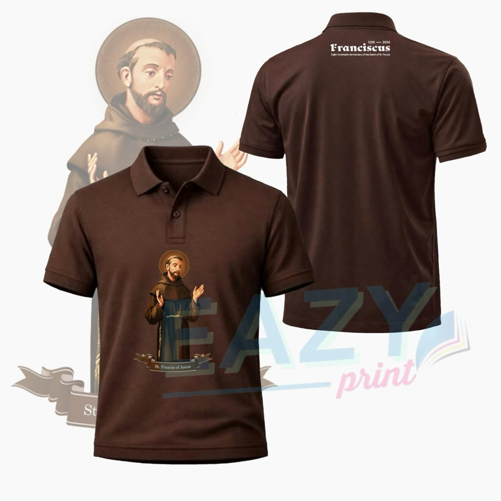 SERAGAM BAJU KERAH PORTRAIT ST FRANCIS FRANCISCUS JUBILEE 2026 ATASAN YUBILEUM YUBELIUM SANTO FRANSI