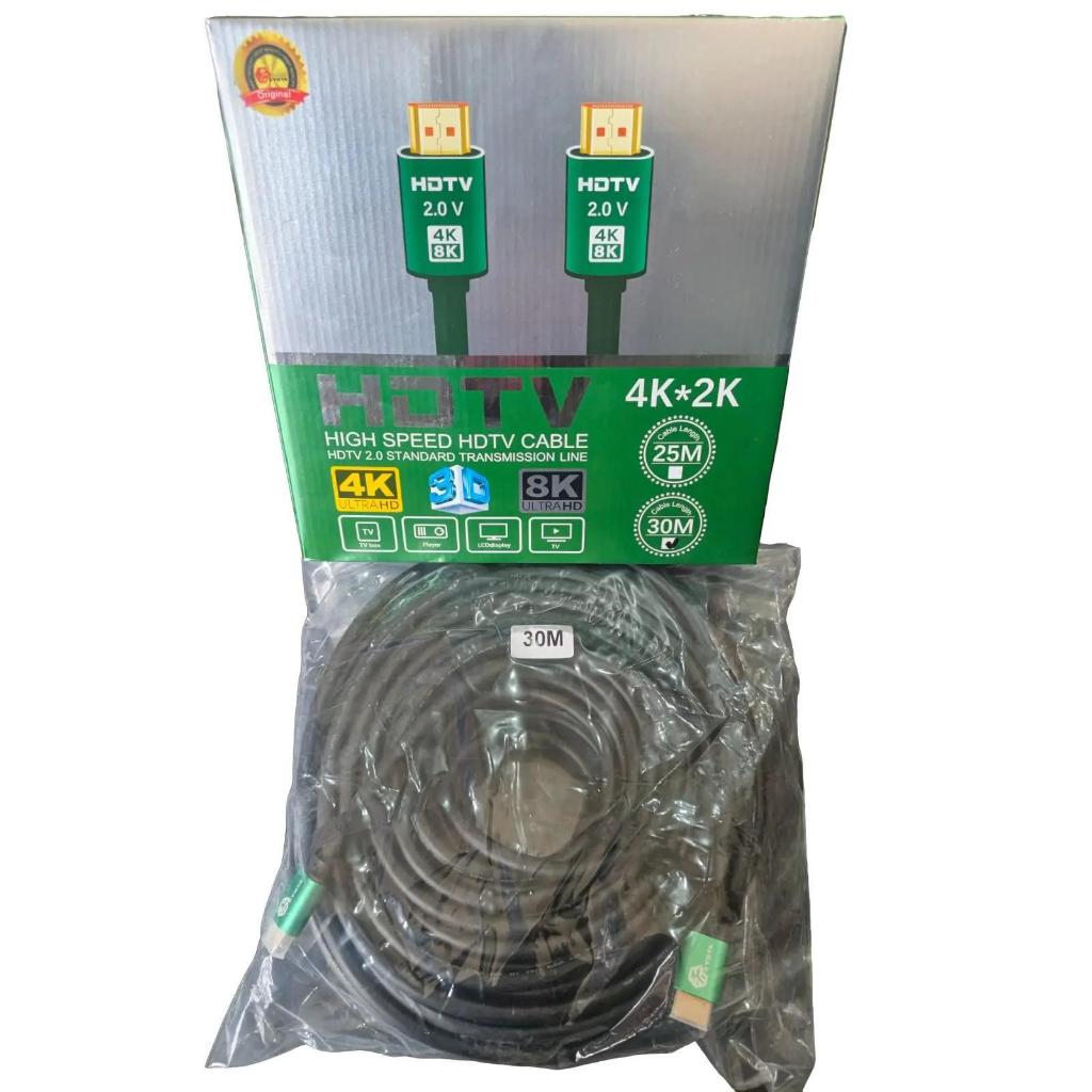 Eyota Kabel Hdmi 30 Meter 4k 3d Versi 2.0 - HDTV Kabel 30M V2.0 Gold Premium