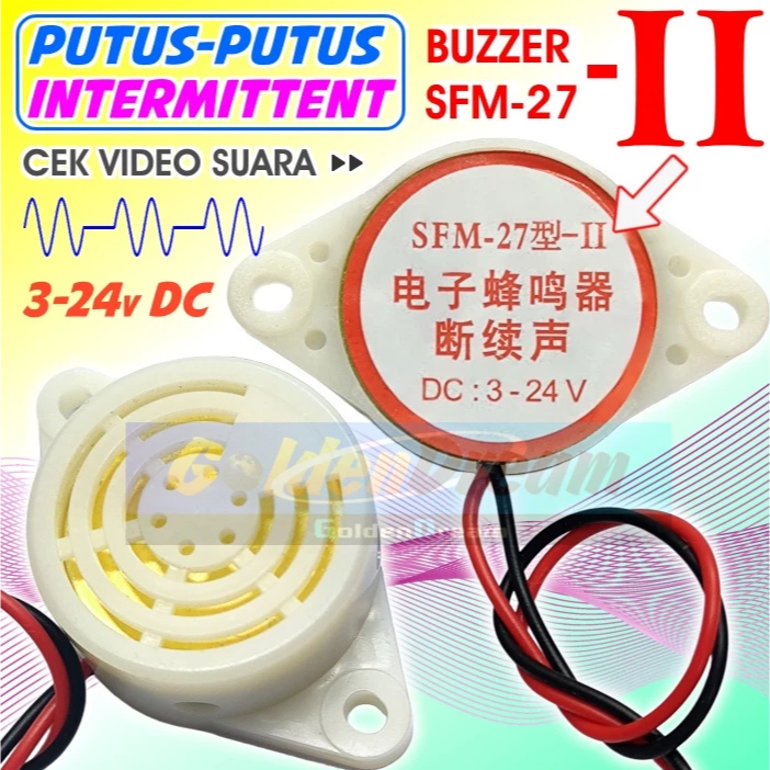 PUTUS-PUTUS Intermittent Alarm 3-24v Active Buzzer SFM 27 II 5v 9v 12v