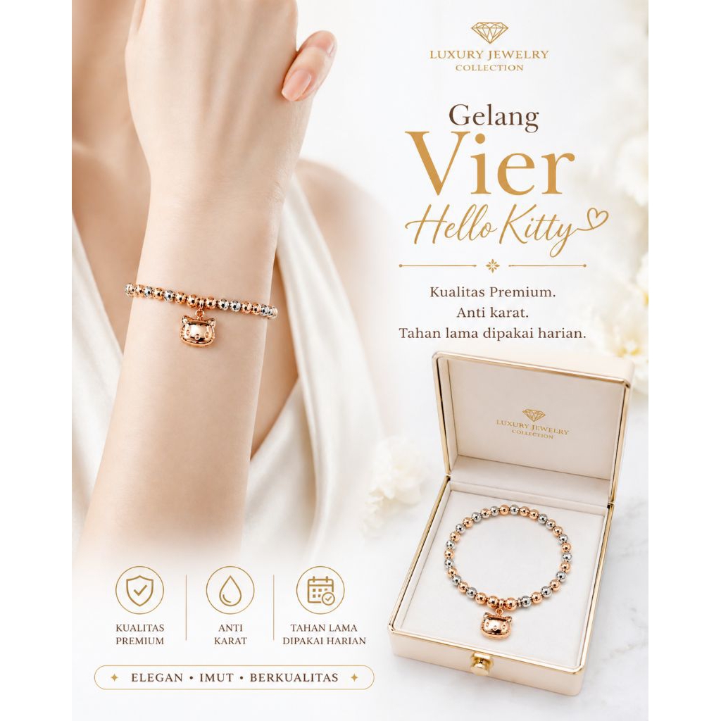 gelang Vier Hello Kitty /gelang tangan anak/gelang kaki anak Vier