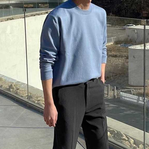 sweater casual distro oversize fullteg //sueter hangat ootd pria simpel desain polos