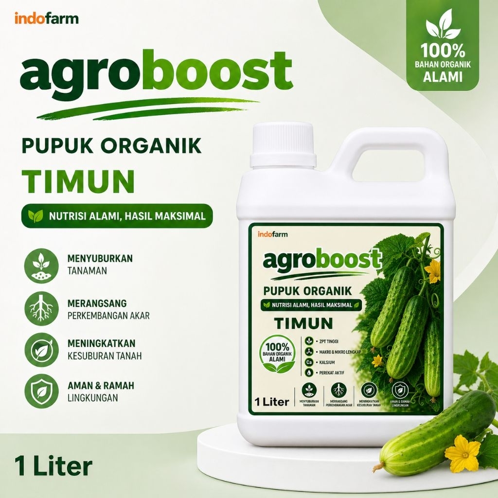 Pupuk Organik Tanaman timun Agroboost 1 liter/Pupuk penyubur akar batang dan daun tanaman timun