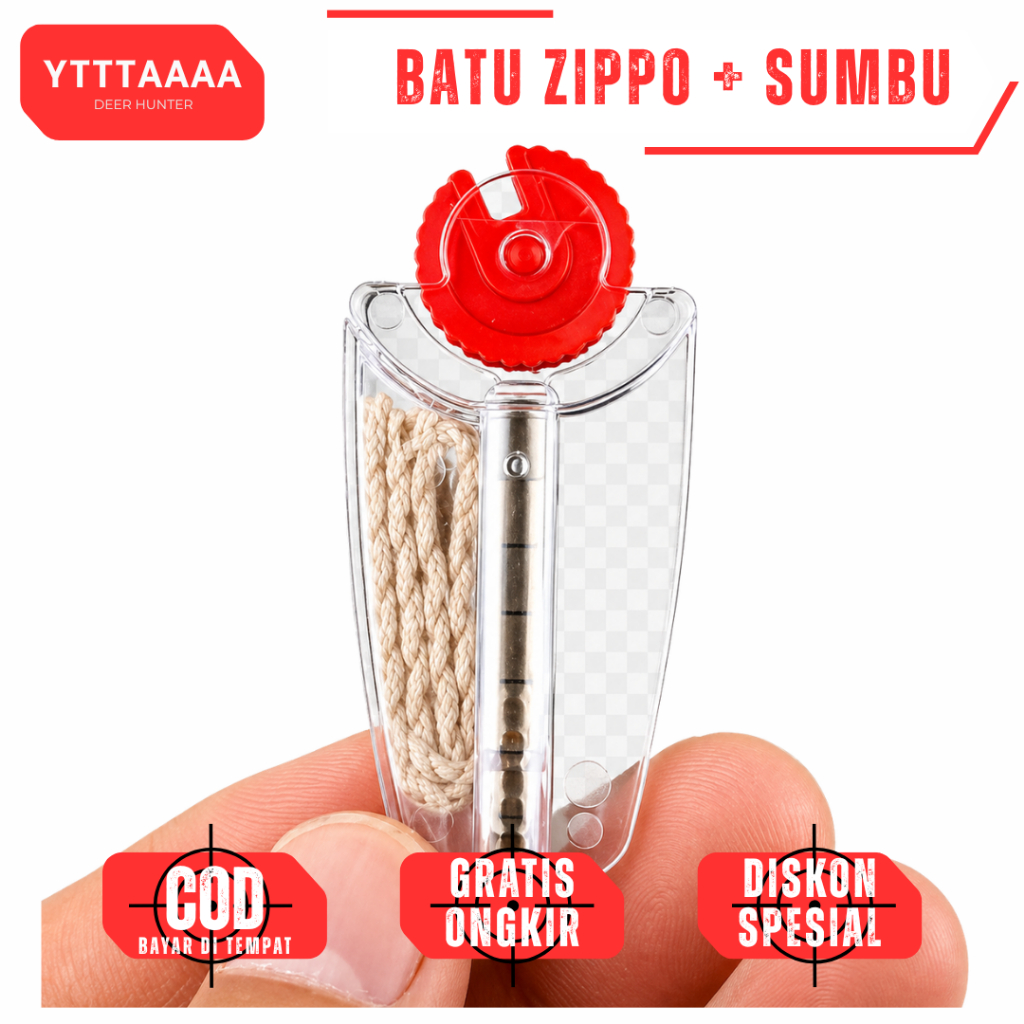 Korek Sumbuh Zippo Batu + Sumbu ZIPPO