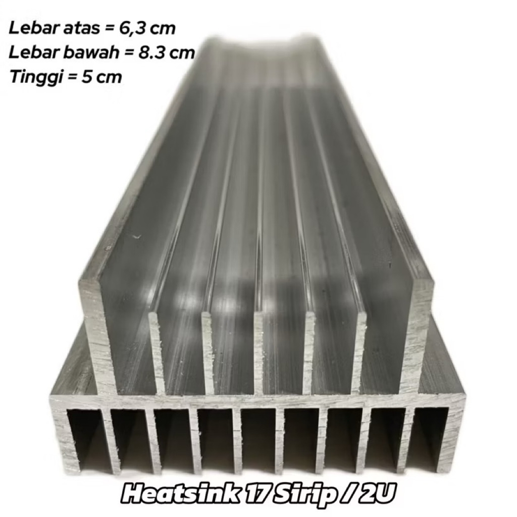 Heatsink 2U 17 Sirip 15Cm (Pendingin Heatsink 2u 15Cm 17 Sirip)