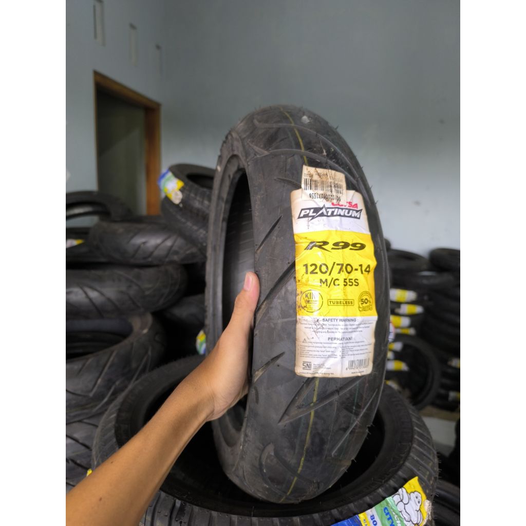 Ban Corsa R99 120/70-14 Tubeless 120 70 Ring 14 Platinum Original Baru Tahun Pembuatan 2022.