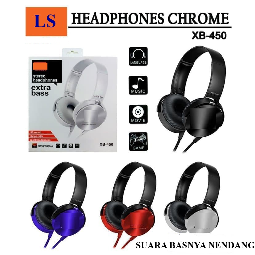 EARPHONE BANDO XB450/HEADSET BANDO EXTRA BASS