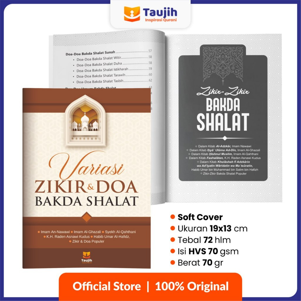 Buku Variasi Zikir dan Doa Bakda Shalat Bacaan Dzikir Doa Setelah Sholat Wajib Sunnah Berharakat Len