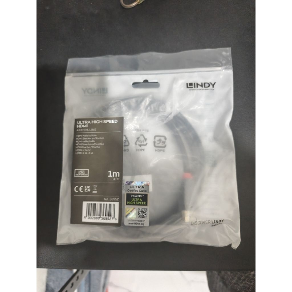 Kabel HDMI 2.1 LINDY 1 Meter