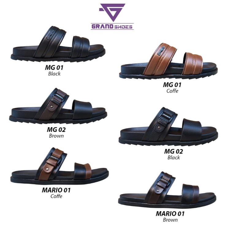 Barnett barnet MG MARIO sandal slide flip flop casual pria laki laki dewasa ringan anti slip Origina