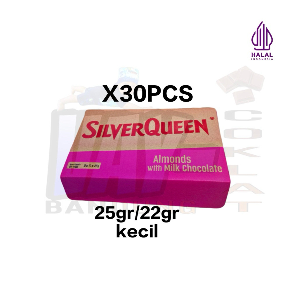 Silverqueen 22gr MINI 1 BOX ISI 30pcs-Varian ALMOND