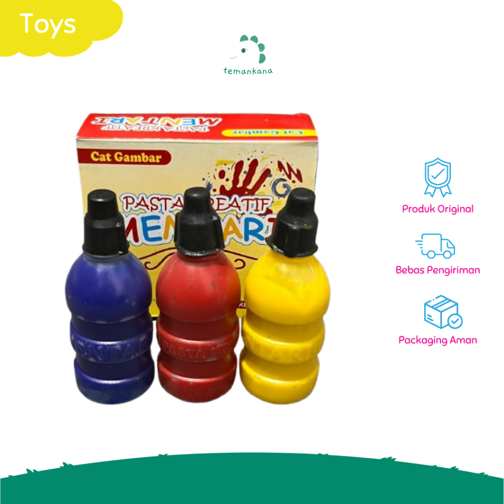 Cat Finger Painting 3 Warna / pasta kreatif