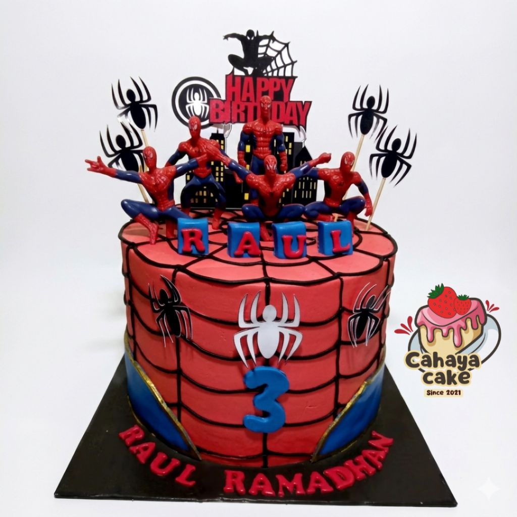 Spiderman Cake / Kue Ulang Tahun Spiderman / Kue Ultah Karakter Spiderman