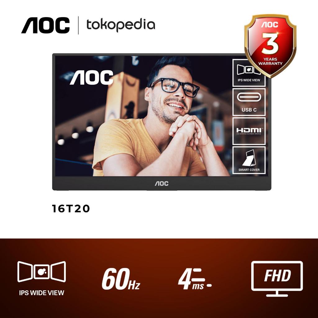 Monitor Portable AOC 16T20 Portable Monitor USB-C 15.6" IPS 4ms 60hz