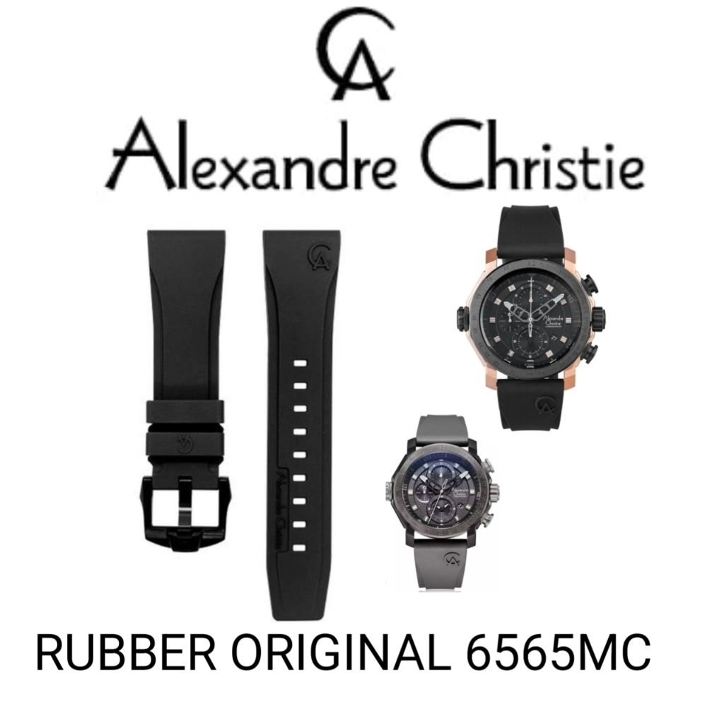 strap rubber Alexandre Christie original 6565MC