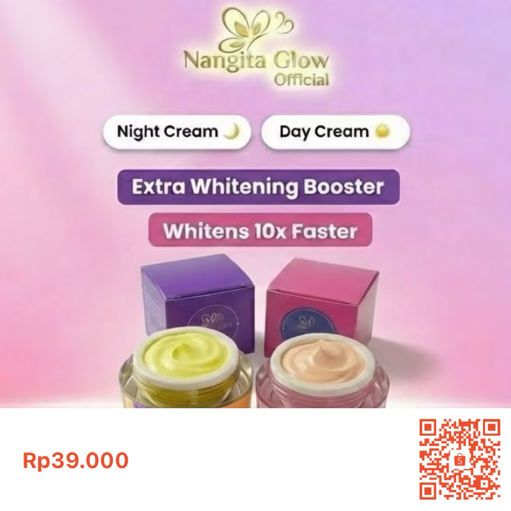 nangita glow cream flek siang malam