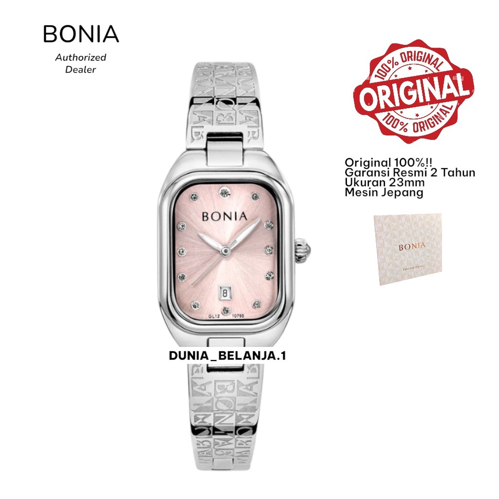 Original 100% Bonia Monogram Women Watch BNB10795-2377 B10795 Gransi resmi 2 Tahun