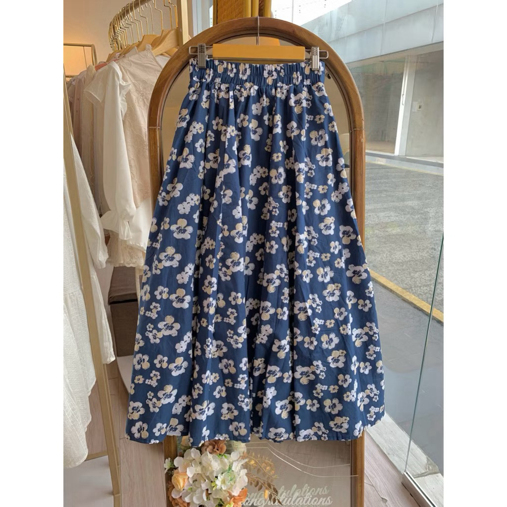Rok Katbol Bohemian Wanita | Rok Panjang Motif Etnik Kekinian | Maxi Skirt Muslimah Loose Fit Adem R