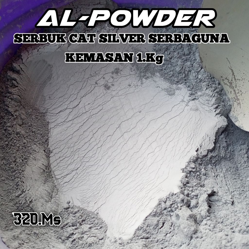 Metalik Powder Silver/Pigmen Metalik Silver/Serbuk Campuran Cat 1Kg