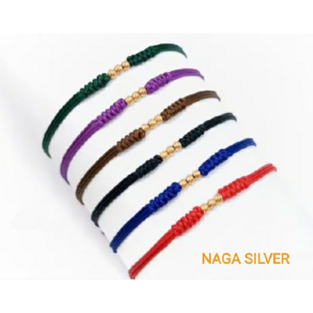 beli 2 gratis 1+ gratis emas murni 24 K gelang tali serut mutiara model Semar Nusantara 18 k
