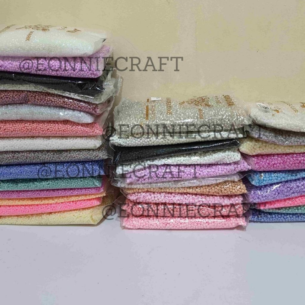 PART2 450gram 1Pon Mote Pasir 6/0 8/0 Doff Kaca AB Payet Mote Pasir 4mm 3mm Per Pon Manik Pasir Gold