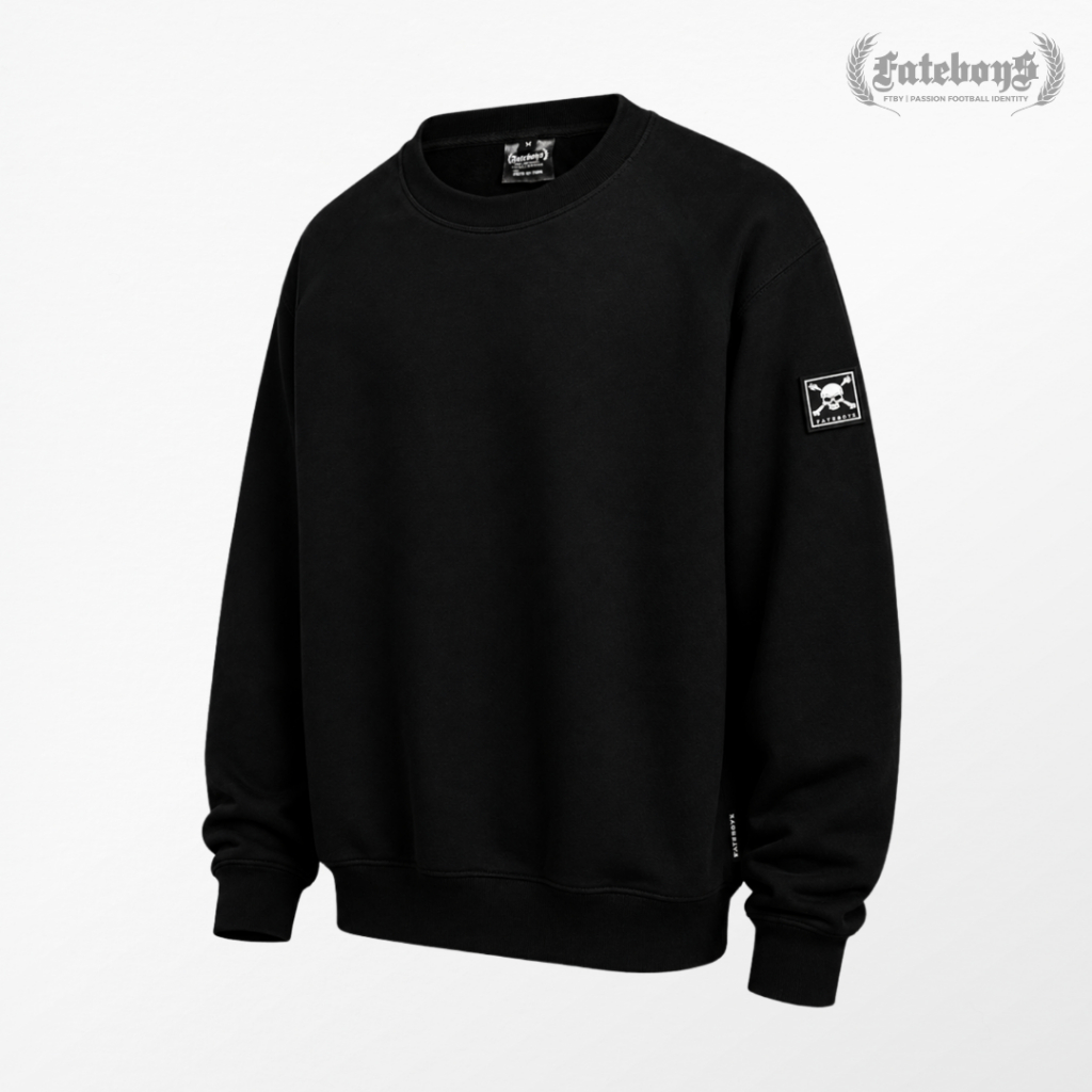 FATEBOYS | SWEATER CREWNECK NEXA BLACK -  Cotton Fleece CVC Sweatshirt