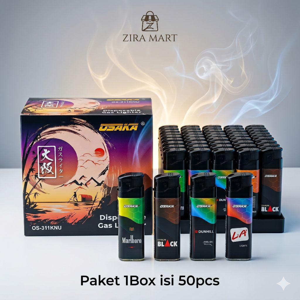 Korek Gas Magnetic OSAKA 1Box isi 50Pcs