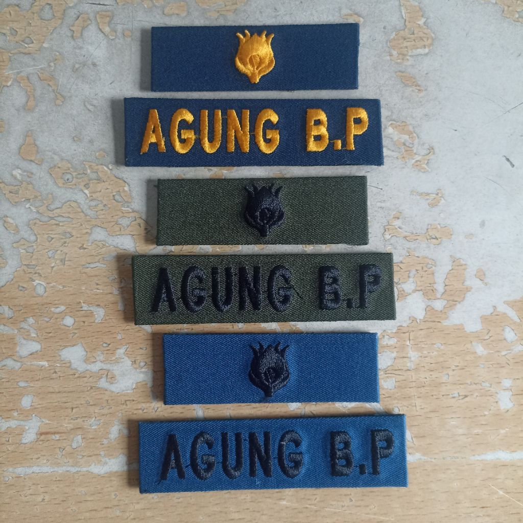 Papan Nama + Pangkat PAMEN Topi KOMANDO TNI AU