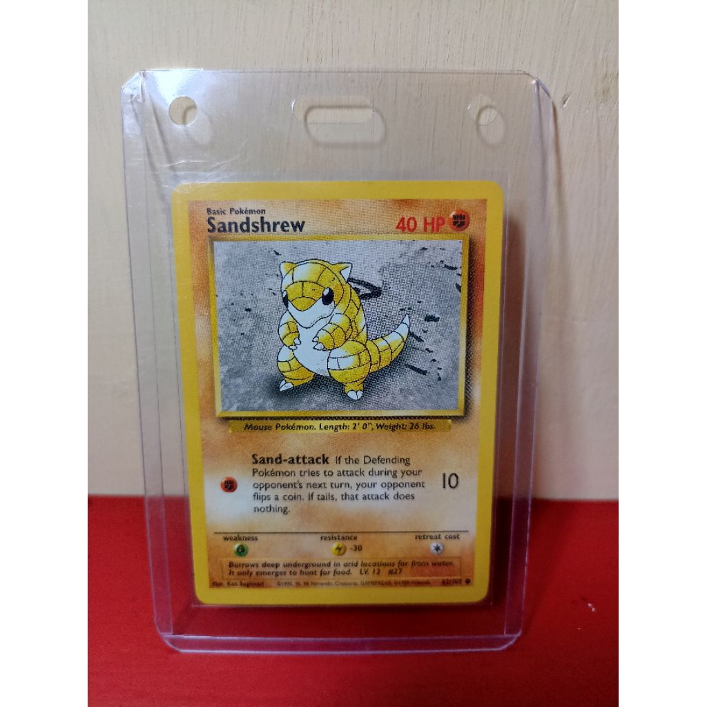Kartu Pokemon Vintage Sandshrew base set th 1999