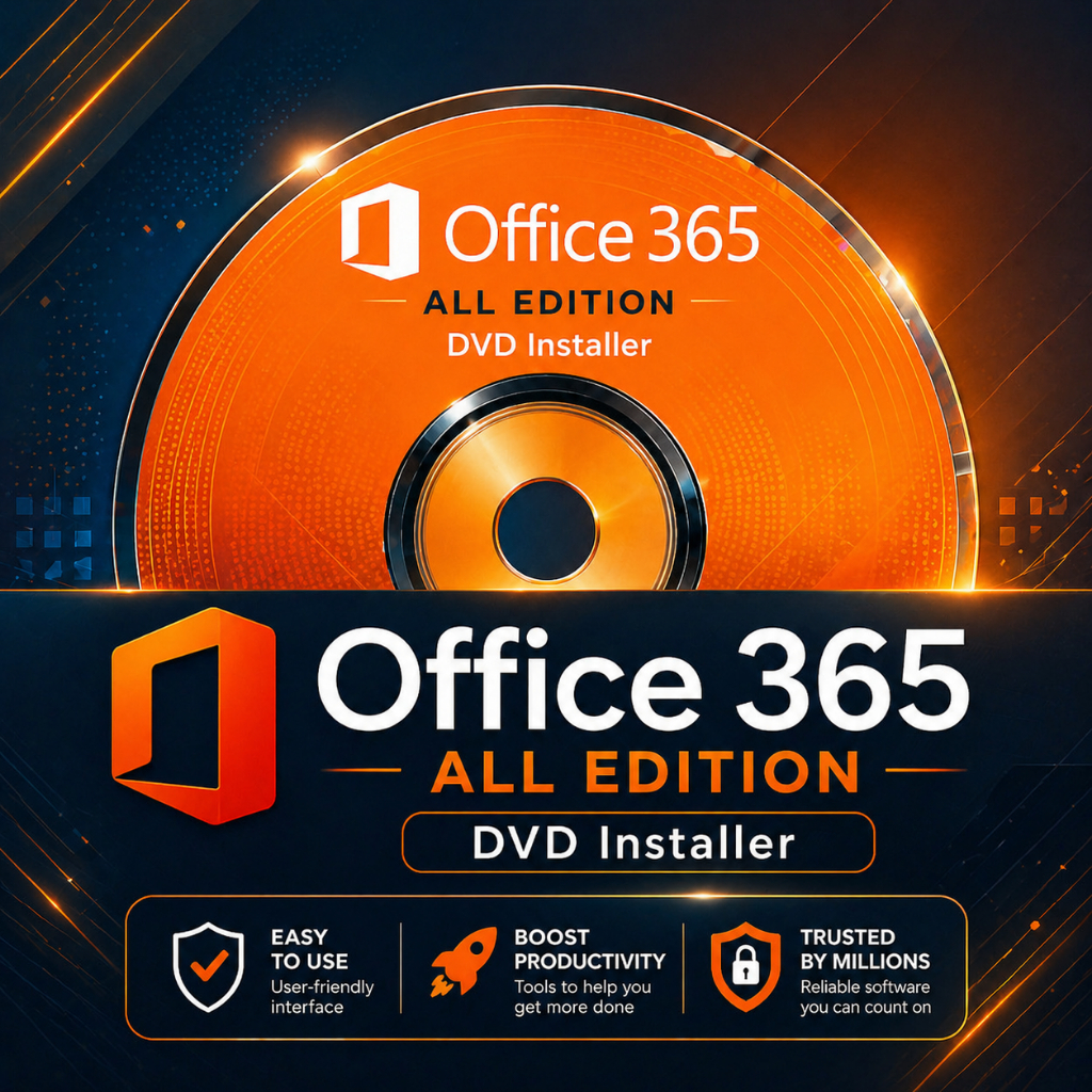 DVD Installer Microsoft® Office® 365 Pro Plus Product Key License + Activation