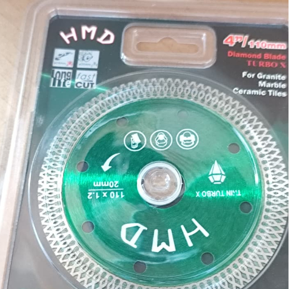 Mata Potong Keramik Granit 4" HMD Turbo X - Super Thin Diamond Blade