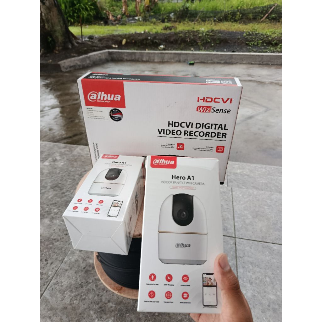 Kamera CCTV DAHUA HERO A1, Paket 2 Kamera dengan DVR DAHUA 4 CH
